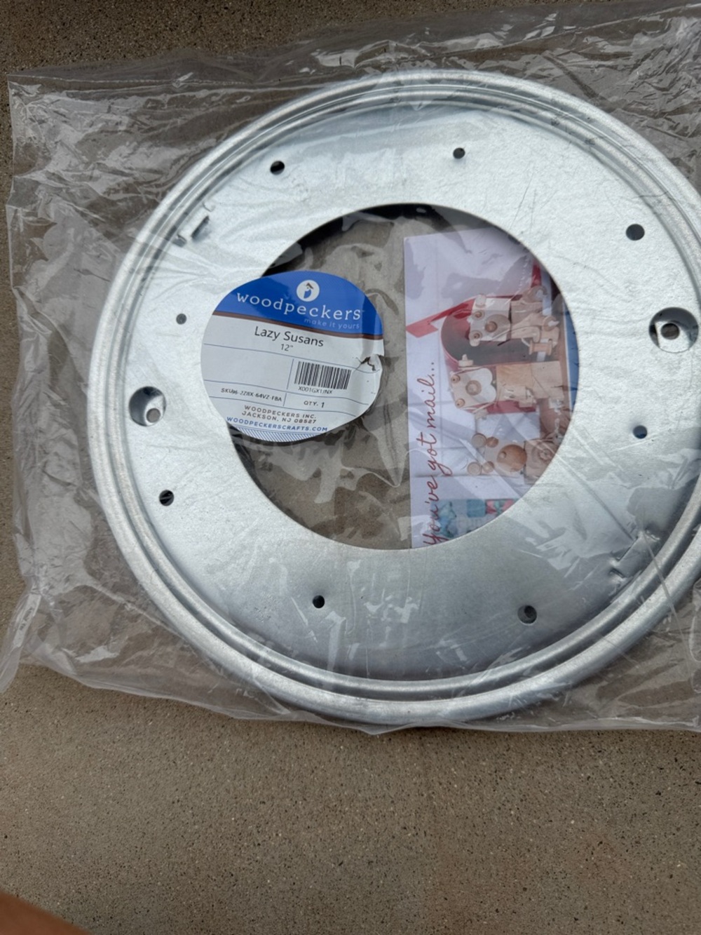 Silver 12" Lazy Susan Mounting Plate